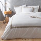 douceur d'intérieur Lauraline Ensemble de linge de lit - 240x220cm - Mélange de coton - Blanc