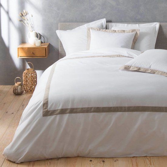 douceur d'intérieur Lauraline Bed Linen Set - 240x220cm - Cotton Blend - White