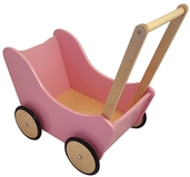 Playwood Houten Poppenwagen roze - 8719348001410