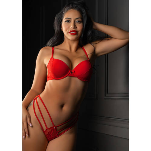 Daring Daring voorgevormde push-up bh met racerback rood