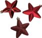 Decoris Kersthanger Sterren - 6 stuks - Donkerrood - 7 cm - Kunststof