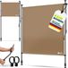 Auvent à pince pare-soleil auvent latéral - Vertical - 150 x 310 cm - Taupe - Sans perçage