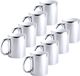 Merkloos / Sans marque Makito Western Europe Mok - 8x - metallic zilver - keramiek - 350 ml