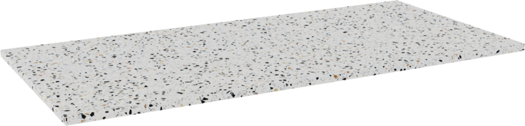 Balmani Stretto enkel of dubbel tablet Bianco Nero terrazzo 120 x 55,5 cm