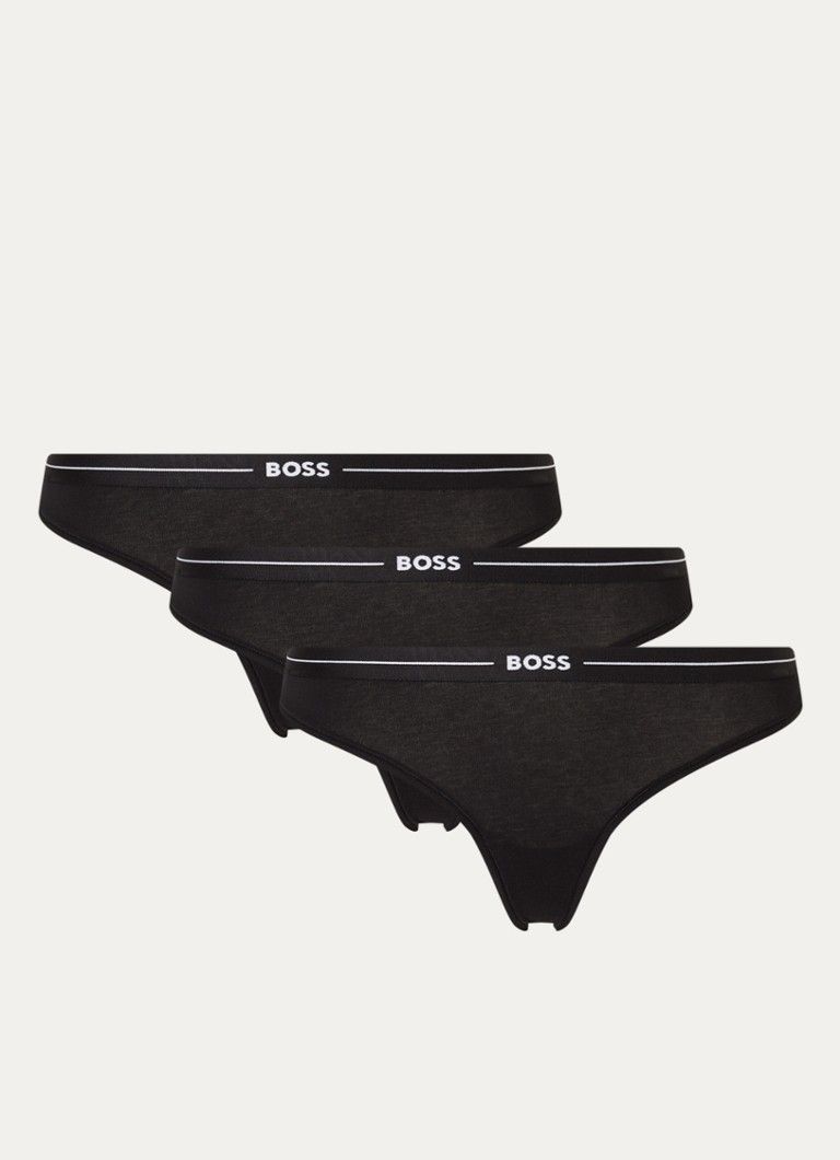 HUGO BOSS String 3-pack with logo