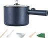 Mini-poêle électrique multifonction sans marque avec couvercle - 1,8 litre - pour cuisson et cuisson à la vapeur rapides
