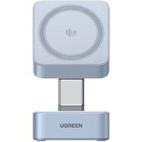 Ugreen MagFlow W752 - Draadloze oplaadstandaard - 2-in-1 - 25 Watt (24 pin USB-C) - zilver