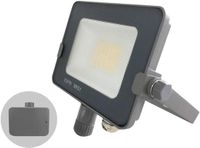 Merkloos / Sans marque Wan GmbH LED Schijnwerper Buiten - Beveiligingslamp Sensor - Veilige Tuin - Dusk Till Dawn Sensor - 50W 4500 Lumen - Grijs