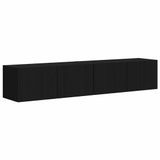 vidaXL TV-wandkast 2 stuks zwart 60 x 31 x 29,5 cm technisch hout