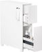 SoBuy Lage Kast, Staande Smalle Opbergkast, Smalle Badkamerkast, Toiletkast - Wit, 60x20x75cm, BZR111-W
