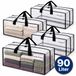 SwayTosh Verhuis & Opbergtas Transparant – 90 Liter – 4 Stuks – 50 Kg Draagkracht