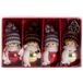 Merkloos / Sans marque IKO kersthangers ornamenten -poppetjes - 4x st- gekleurd - hout -7 cm