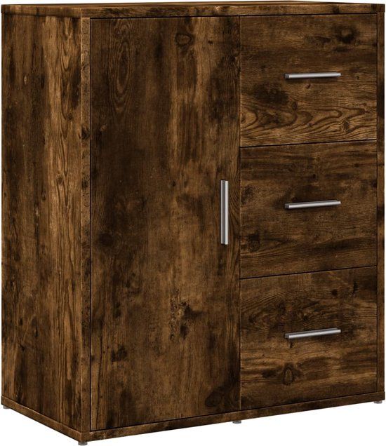 vidaXL Dressoir 60x31x70 cm bewerkt hout gerookt eikenkleurig