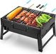 Uten Barbecue Grill Draagbare Opvouwbare BBQ Houtskool Grill Roker Grill voor Outdoor Koken Camping Wandelen Picnics Backpacking