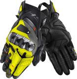 SHIMA XRS-3 Motorhandschoenen voor heren, leer, kort, sport, motorhandschoenen, bescherming, touchscreen, stad, leren handschoenen, geventileerd, versterkt, geperforeerd, licht (heren, geel fluo, XXL)