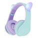 PowerLocus P2 Kids Draadloze Bluetooth Hoofdtelefoon - Paars/Teal met Oren