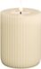 Deluxe Homeart Bougie LED Rayée Solide Crème 7,5 x 10 cm
