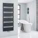 Hudson Reed Radiateur sèche-serviettes moderne avec design incurvé pour salle de bain - Connexion centrale | 150cm x 60cm - Noir | Arch