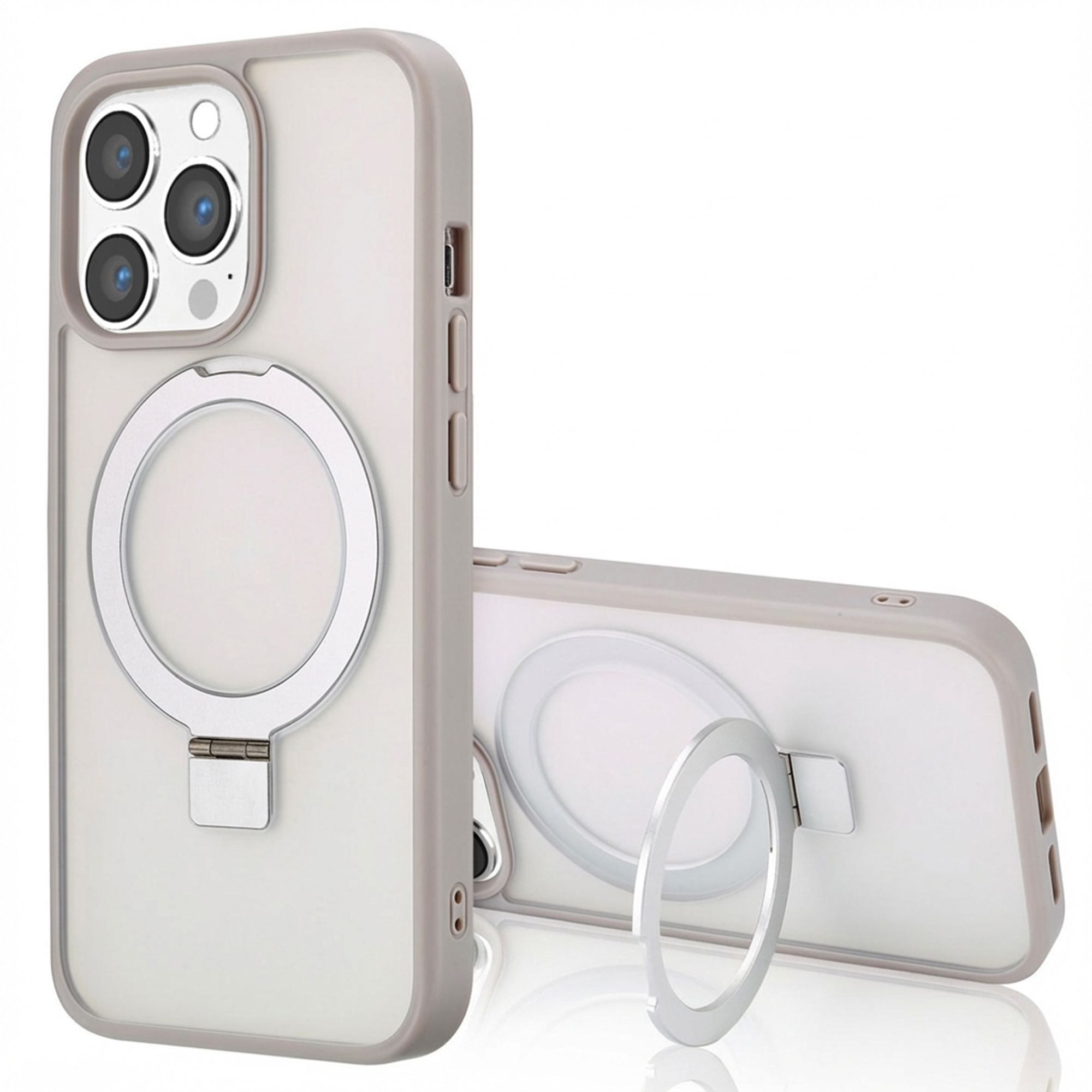 Accezz Ring Stand Backcover met MagSafe Apple iPhone 13 Pro - Grijs