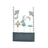 Homéa Verjaardagstaartdecoratie + 3 ruimtefiguren