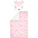 LUPILU® Parure de lit réversible en satin de microfibre pour enfants, 140 x 200 cm (rose)