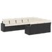 vidaXL 11-delige Loungeset met Kussens, Poly Rattan, Zwart