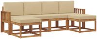 vidaXL - Buiten - bank - set - 6 - st - Natuurlijk - en - Beige