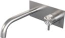 Brauer Brushed Edition Inbouw Wastafelmengkraan met Gebogen Uitloop en Afdekplaat Model B1 RVS Geborsteld PVD