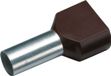 Cimco 18 2450 Dubbele adereindhulzen 6 mm² Deels geïsoleerd Zwart 100 stuk(s)