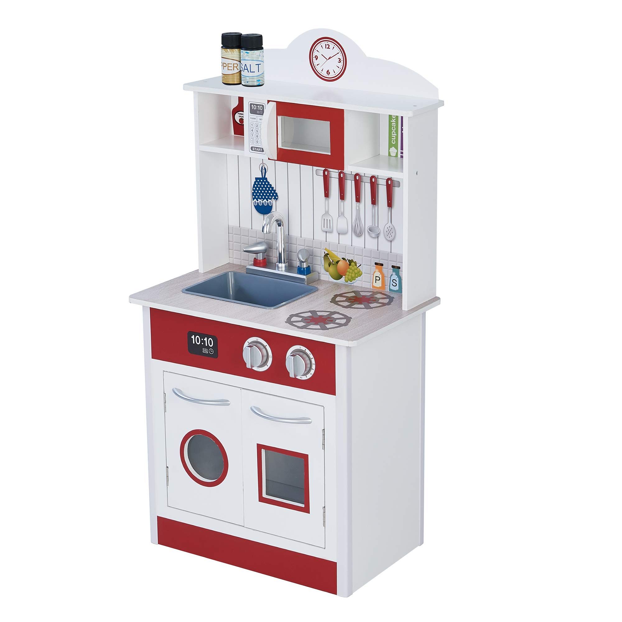 Teamson Kids Speelkeuken Madrid Classic rood, wit