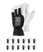 RS Compo TEC WINTER montagehandschoenen, versterkt geitenleer, geïsoleerd met InsTech/maat 10, 12 paar/wit/zwart/voor precisiewerkzaamheden/werkhandschoenen, leren handschoenen, beschermende