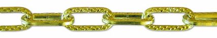 Chapuis BL1210 kruidenketting met gehamerd staaldraad, messing 8 kg, diameter 2 mm, 10 m rol, goudkleurig
