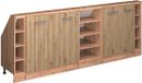 Vicco R-Line Keukenkast voor schuine wand – 210 cm Set van 5 Artisanaal eiken/Goudkraft eiken