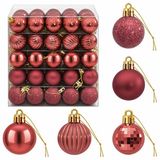 vidaXL Kerstballenset - 150 stuks - Wijnrood - 3 cm - Polystyreen