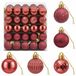 vidaXL Kerstballenset - 150 stuks - Wijnrood - 3 cm - Polystyreen