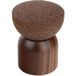 Viefe Butoir de porte au sol PIECE en bois & liège, Ø 48 x 59 mm Noyer