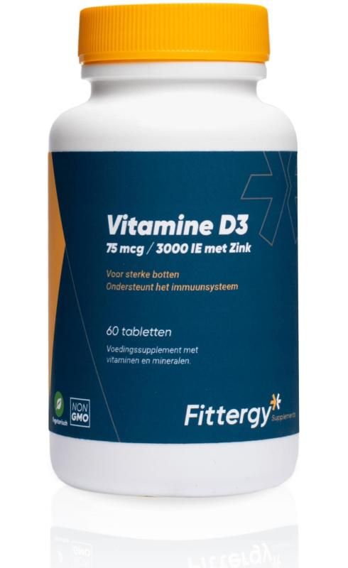 fittergy Vitamine D3 75 mcg + Zink - 60 tabletten