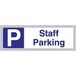 VSafety Personeel Parkeergaragebord - 450mm x 150mm - 1mm Rigid Plastic