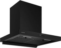 Klarstein AeroClean Afzuigkap - 60 cm wandkap, Boost-modus 721 m³/u, A++ energie-efficiëntie, LED-verlichting, Drukknoppen, Zwart, Afvoer & recirculatie