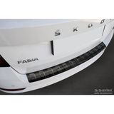Zwart Avisa Zwart RVS Achterbumperprotector compatibel met Skoda Fabia III Combi FL 2018- 'Ribs'