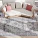 Tapis Lavable en machine Antidérapant Tapis de salon Aspect flanelle, 230 X 160cm, Gris