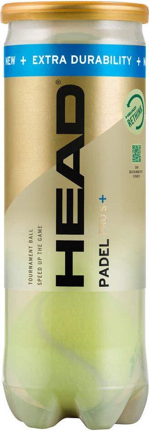 Head Padel Pro S+ - Padelballen - 3 stuks - Geel