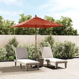 vidaXL Parasol met houten paal 198x198x231 cm terracotta
