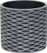 Mega Collections Plantenpot/bloempot - keramiek - antraciet/grijs - D11 x H9 cm