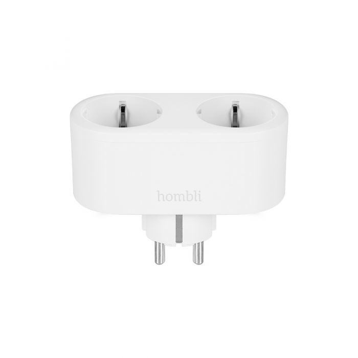 Hombli Slimme Stekker met 2 Contacten - WiFi - Energiemeter - Wit