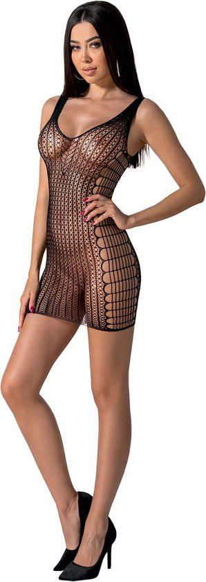 Passion BS097 Net Jurkje - Zwart - One Size - Black