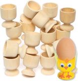 Baker Ross Houten eierdopjes - creatieve knutselpakket voor kinderen en volwassenen voor Pasen (6 stuks)