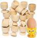 Baker Ross Houten eierdopjes - creatieve knutselpakket voor kinderen en volwassenen voor Pasen (6 stuks)