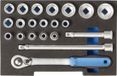 Gedore 1100 CT1-19 Dopsleutelset 1/2" + inlage tbv L-Boxx 136, 21-Delig 2836009