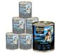 Dehner Wild Nature Hondenvoer, bergmeer, natvoer, graanvrij/suikervrij, voor volwassen honden, zalm/kip, 6 x 800 g blik (4,8 kg)